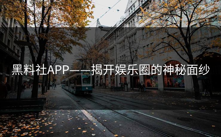 黑料社APP——揭开娱乐圈的神秘面纱